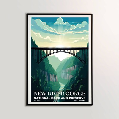 New River Gorge National Park and Preserve Poster, Travel Art, Office Poster, Home Decor | S3 - image2